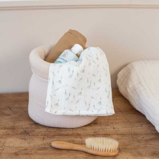 Set di 3 pannolini con motivi a spighe di grano