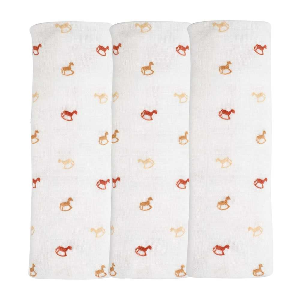 3 babyluiers met hobbelpaard motief