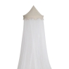 Sand-colored baby bed canopy