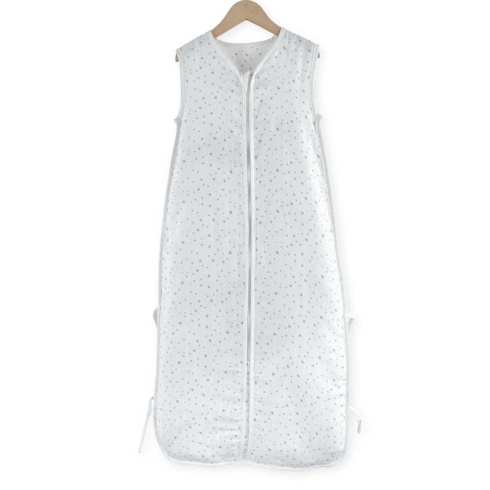 100/80cm summer baby sleeping bag in cotton muslin - Star dreams
