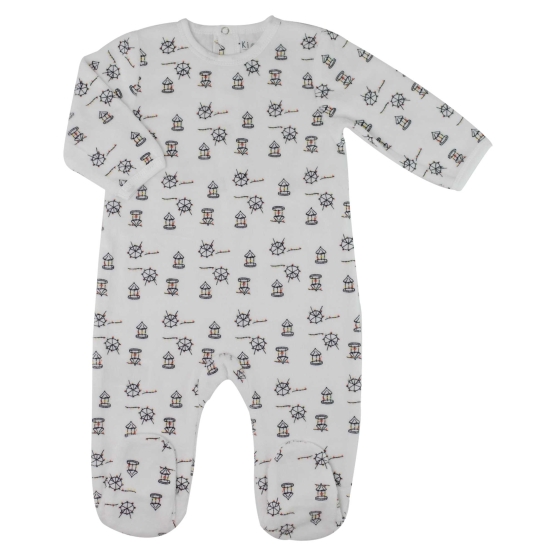 pijama de bebé blanco con motivos de feria