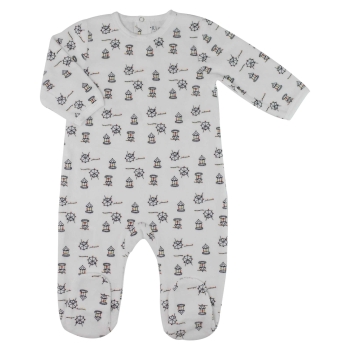 pijama de bebé blanco con motivos de feria