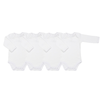 Lot de 4 bodies bébé blanc