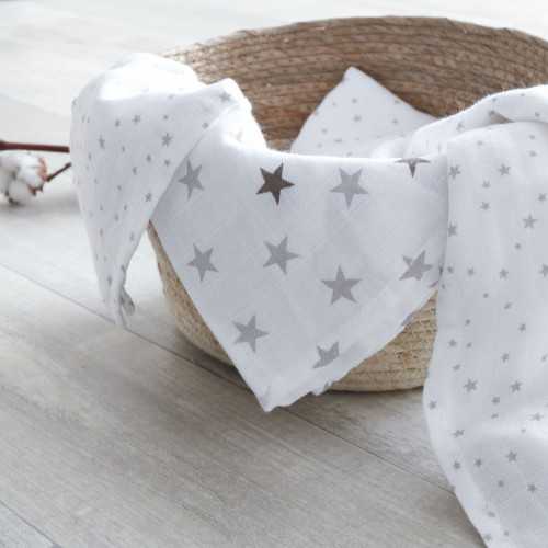 Pack de 6 langes bébé 70*70 cm