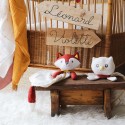 Doudou renard avec chouette mise en scene