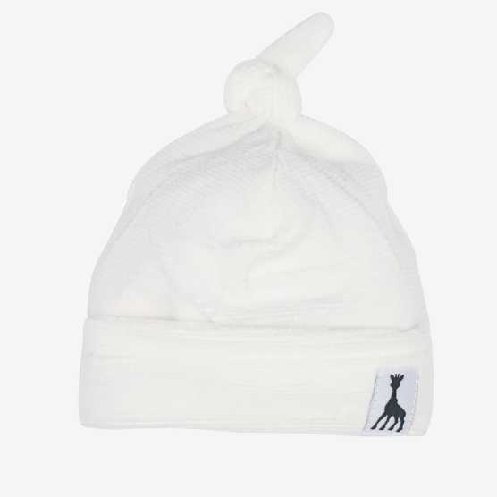Bonnet naissance velours drop needle - Bleu marine - ©Sophie la girafe