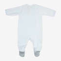 Parte trasera del pijama azul de terciopelo