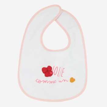 Bavoir "Jolie comme un cœur" rose