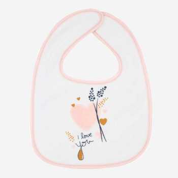 Bavaglino bambino "I love you" rosa