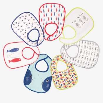 Set of 7 bibs - Like a fish in water