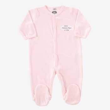 Pink "Just Mommy, Daddy and Me" baby pajamas