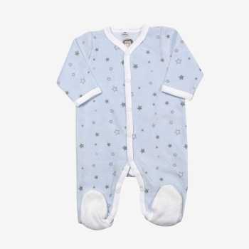 Pigiama "Solo Mamma, Papà e Io" blu stelle