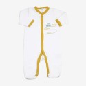Pyjama bébé blanc et moutarde