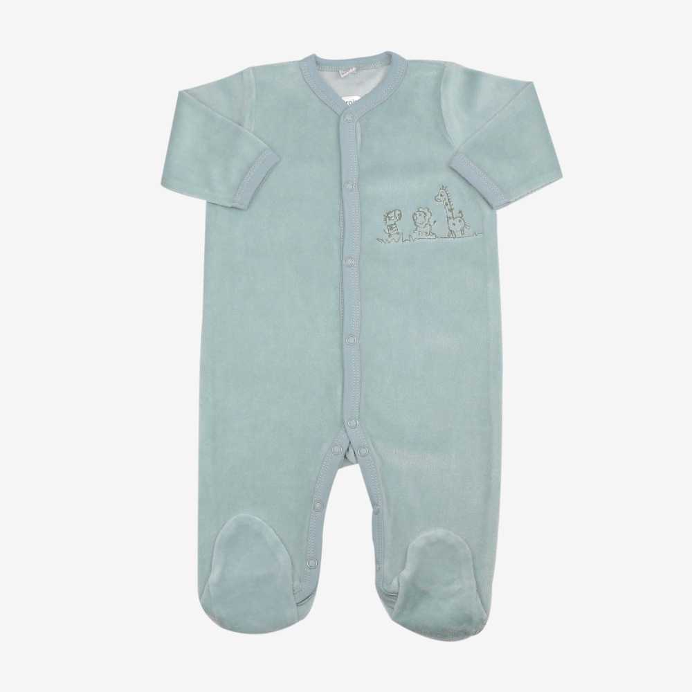 Pijama de bebé verde agua