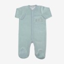 Pigiama neonato verde acqua