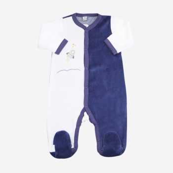 Witte en marineblauwe pyjama