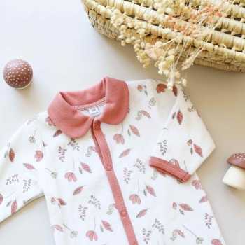 Présentation pyjama bébé col claudine terracotta