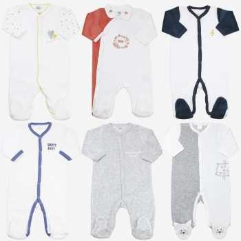 Set of baby velour pajamas
