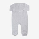 Heathered grey baby pajamas