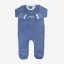Pyjama bébé bleu "dormir ? Très peu pour moi !'