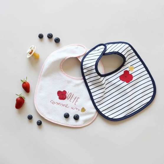 Set of 7 bibs pretty as a picture