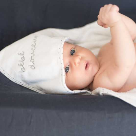 Trois Kilos Sept Changing Mat Cover - Navy Blue Diapers - 1
