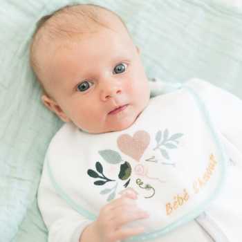 Girl with her love baby bib