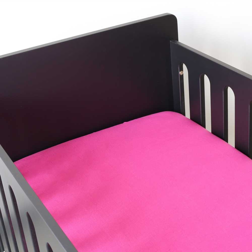 Spannbettlaken Babybett himbeer