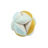 ontwikkelingsbal 3 kleuren, zeegroen, geel en beige gemêleerd.
