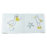 livre bébé ouvert avec mouette, étoile et goéland