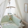 stella beige con set di biancheria da letto per bambini verde