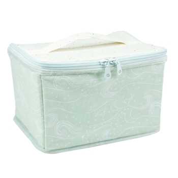 Kosmetiktasche wassergrün und beige meliert Au large de Nova, Produktfoto