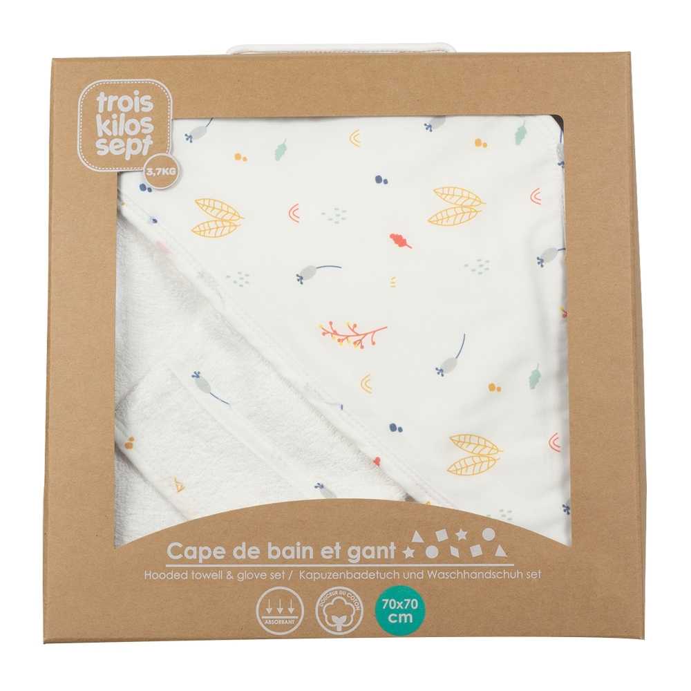 set de bain cache cache en foret dans son packaging en kraft