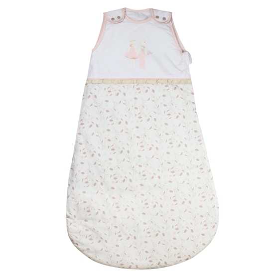 90 cm Schlafsack auf weißem Hintergrund mit Blumendruck - Rose & Lili