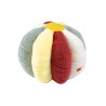 Sensorische bal in saliegroen, terracotta, mosterdgeel en wit