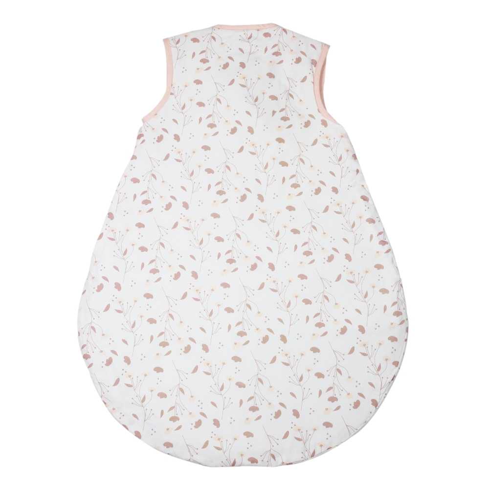 back of the floral Rose and Lili sleeping bag for baby from 0 to 6 months in tog 3