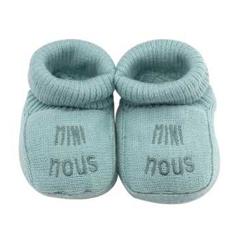 Chaussons mini nous vert sauge