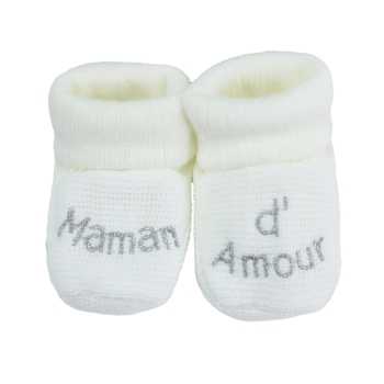 scarpine neonato mamma amore bianche