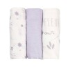 Set di 3 pannolini 70*70cm viola e bianco