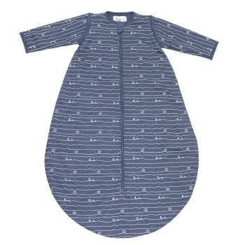 Marineblauer Schlafsack mit weißem "Love"-Motiv