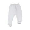 white cotton knit pants product photo front view