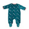Geboortepyjama van achteren blauw en roze