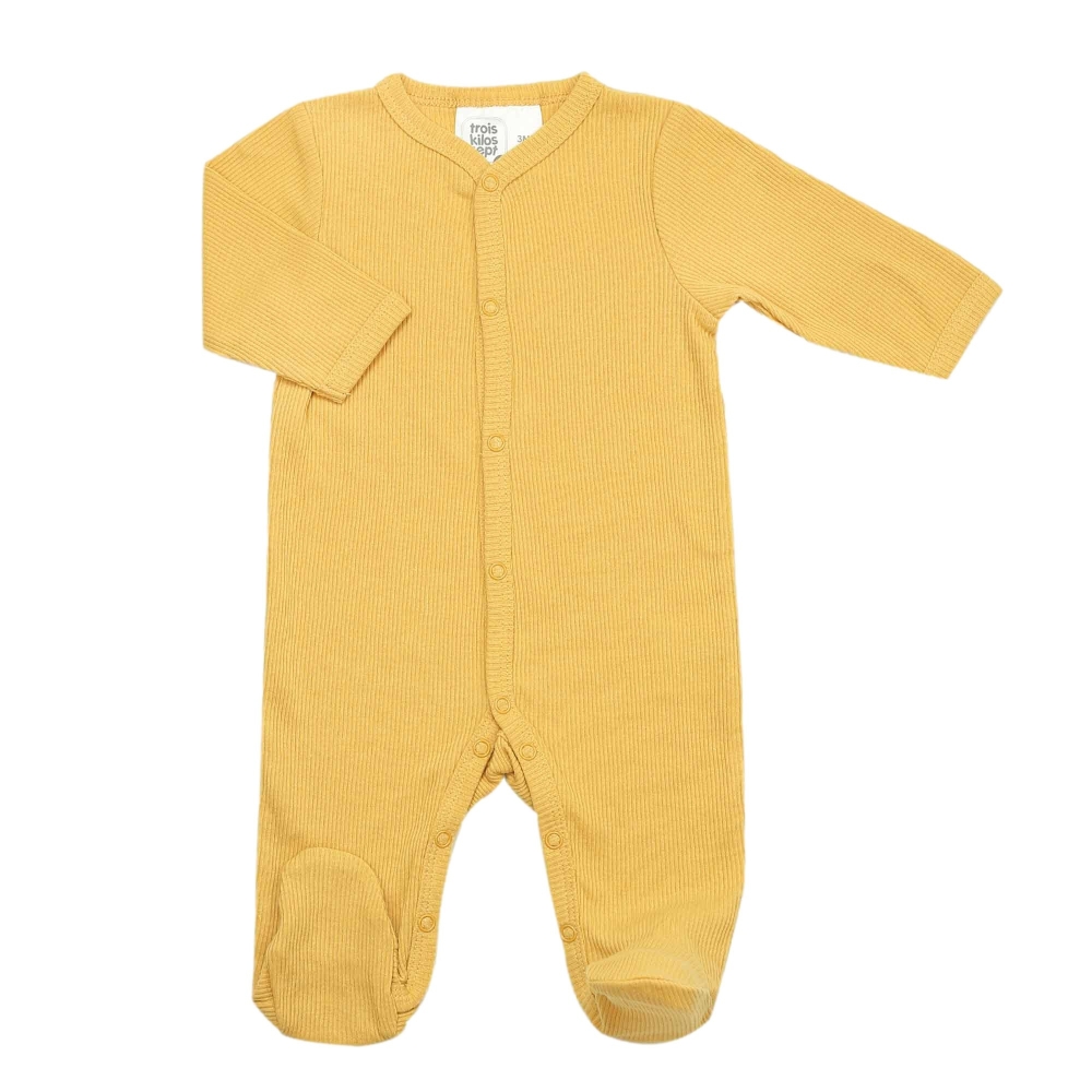 pyjama côtelé moutarde photo face