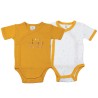 Set di due body incrociati: senape e bianco