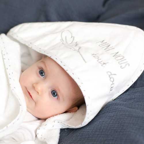 baby badcape mini nous grijs