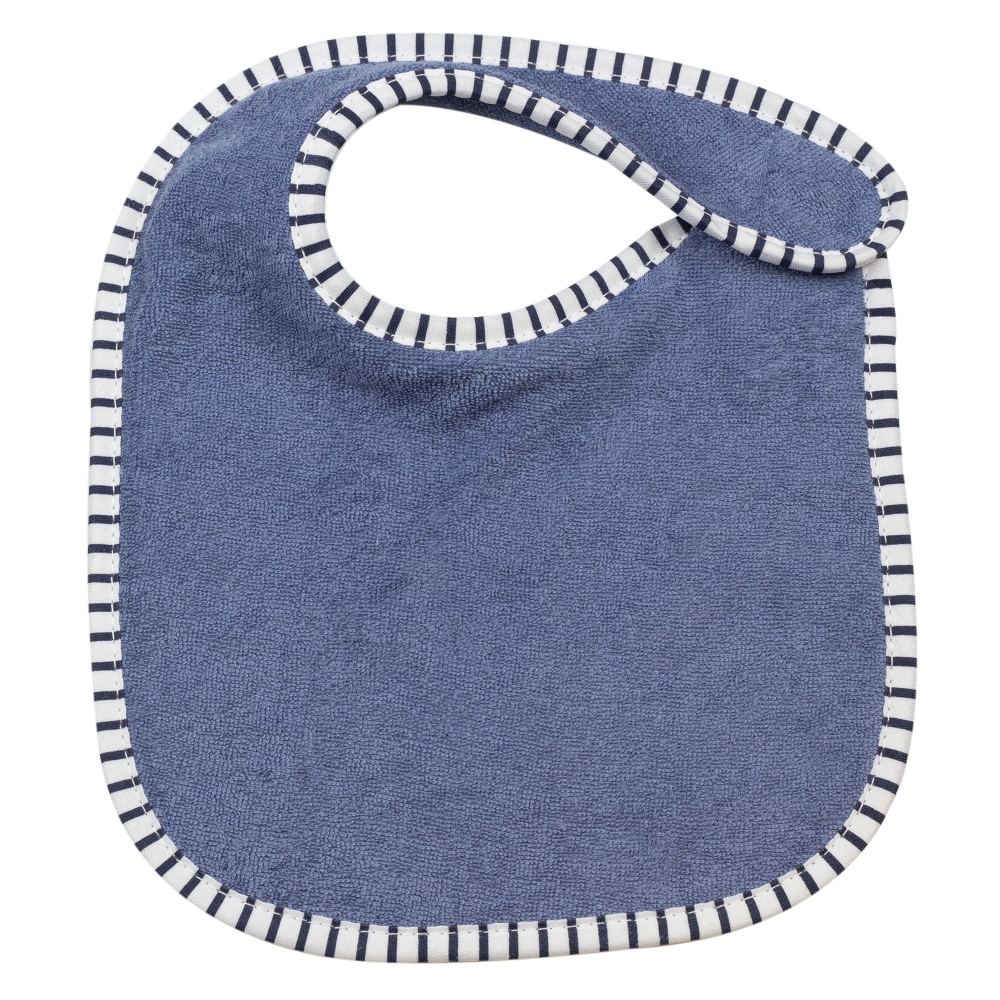 Marineblaues einfarbiges Unisex-Lätzchen für Baby