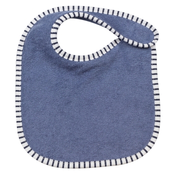 effen marineblauw uniseks slabbetje voor baby