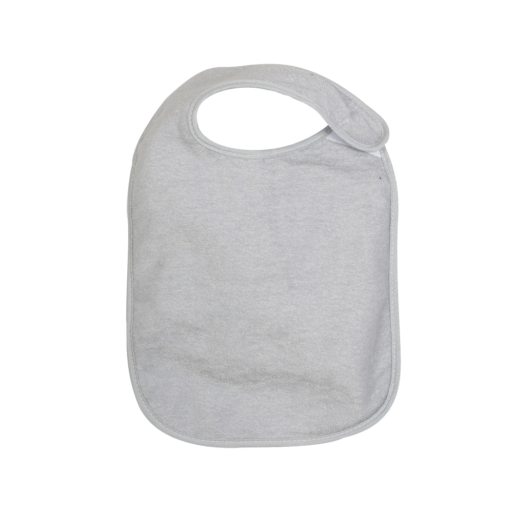 Grand bavoir gris uni