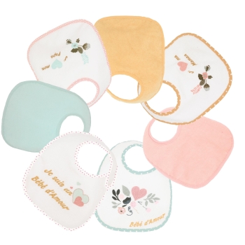 Set aus 7 Neugeborenen-Lätzchen - Lieblingsbaby