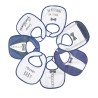 Set di 7 bavaglini blu gentleman